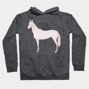 Minimal Perlino Akhal Teke Horse Breed Silhouette Hoodie